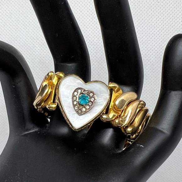 SOLD Vintage Sweetheart Bracelet B&N Bugnee & Niles Gold Filled Mother of Pearl - Picture 11 of 15